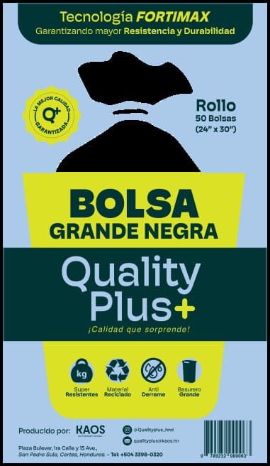 Bolsa Grande Negra Rollo 24"x30"